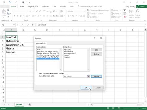 How To Create Custom Autofill Lists In Excel 2016 Dummies