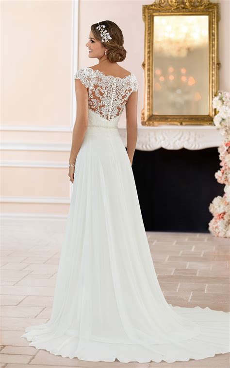 Stella York 6365 Beautiful Off The Shoulder Lace Back Wedding Dress