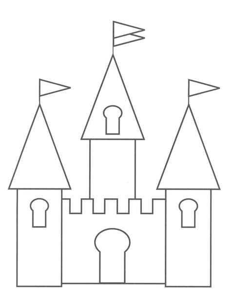 Castle Drawing Template Basic Castle Cinderellas Castle Princess
