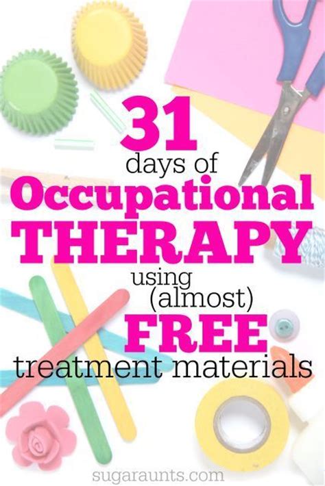 31 Days Of Occupational Therapy With Free Materials The Ot Toolbox
