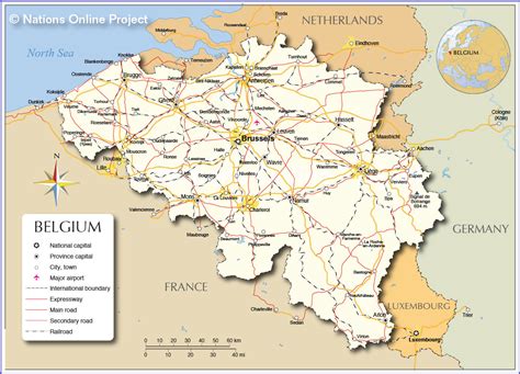 Political Map Of Belgium Nations Online Project