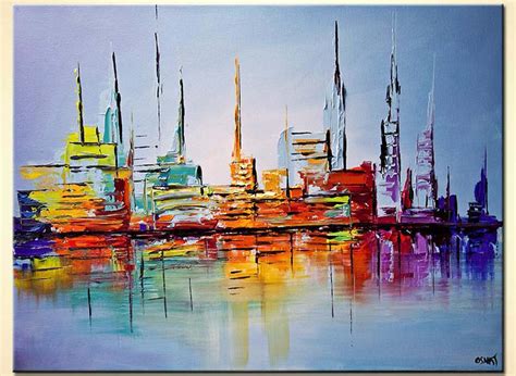 Painting For Sale City Lights Painting Modern Abstract