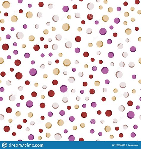 Seamless Pattern With Small Simple Colorful Circles Stock