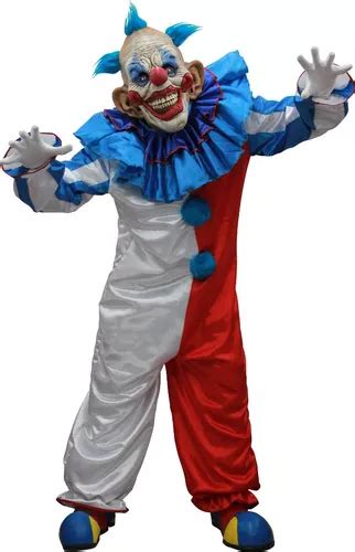 Disfraz Dammy The Clown Con Máscara De Latex Halloween Terror Payaso Asesino Envío Gratis