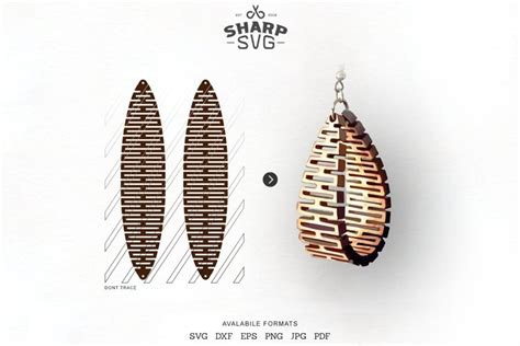 Sculpted Earring Svg Leather Twisted Earrings