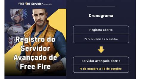 Os inscritos sucedidos podem participar antecipadamente do teste do. Free Fire: Garena libera Servidor Avançado; veja se você ...