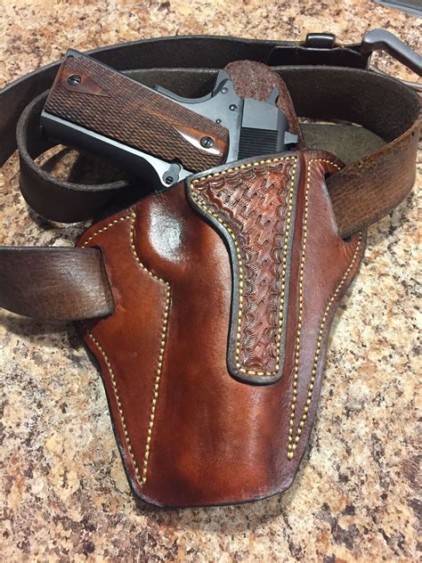 1911 Owb Holster Custom Leather Holsters Leather Leather Holster