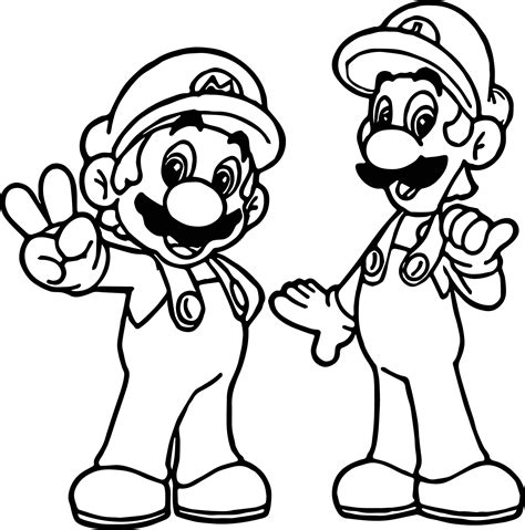 Dibujos Mario Bros para colorear. 100 imágenes se imprimen gratis
