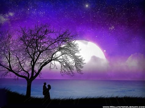 Moon Wallpapers Romantic Moonlight Sky At Night Backgrounds Scenery