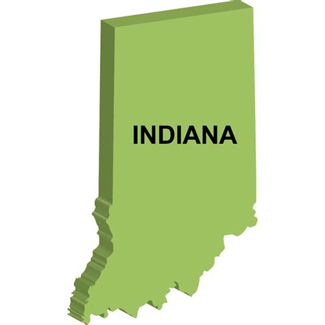 Map Of Indiana Royalty Free Stock Svg Vector