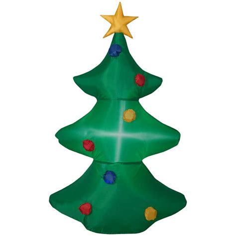 Home Accents Holiday 3 51 Ft Pre Lit Inflatable Christmas Tree Airblown 114376 The Home Depot