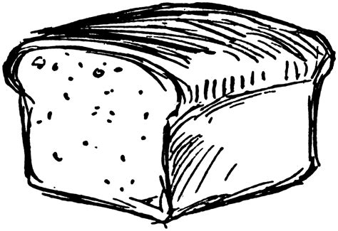Draw another wavy line across the hamburger bun. Loaf of Bread | ClipArt ETC