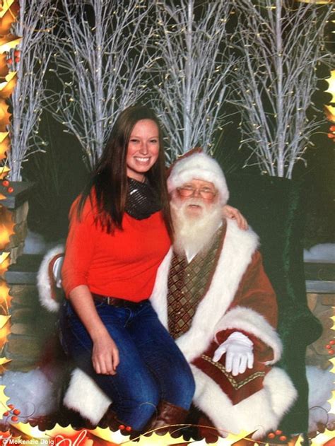 Mckenzie Doig Poses For Christmas Photo On The Same Santas Lap For 19