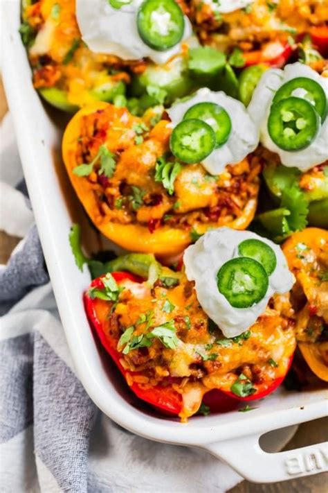 Mexican Stuffed Peppers Tasty Easy Recipe