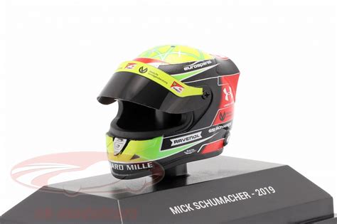 Wearing a helmet is a key issue in #roadsafety. Schuberth 1:8 Mick Schumacher Prema Racing #9 formule 2 ...