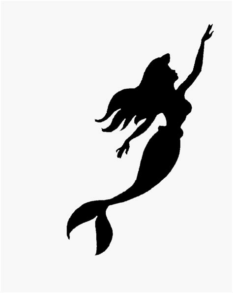 Mermaid Tail Silhouette Png Ariel Little Mermaid Silhouette