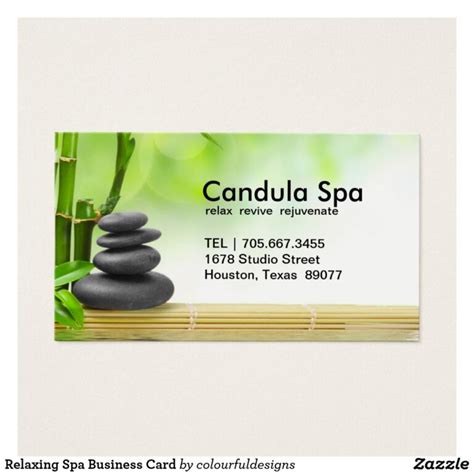Relaxing Spa Business Card Zazzle Business Cards Pertaining To Massage Therapy Business Card