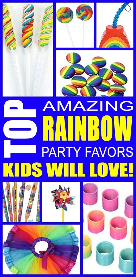 Rainbow Party Favor Ideas Kid Bam Rainbow Party Favors Boy Party