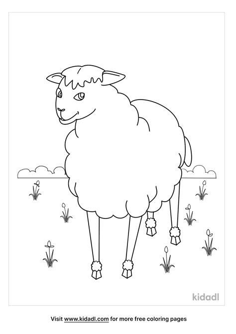 Free Sheep Coloring Page Coloring Page Printables Kidadl