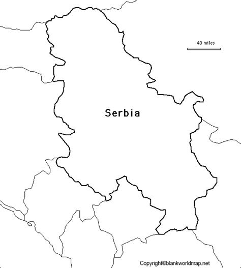 Blank Serbia Map Blank World Map