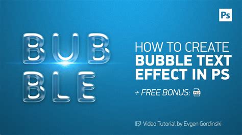 Make Bubble Text Effect FREE Psd Photoshop Tutorial YouTube