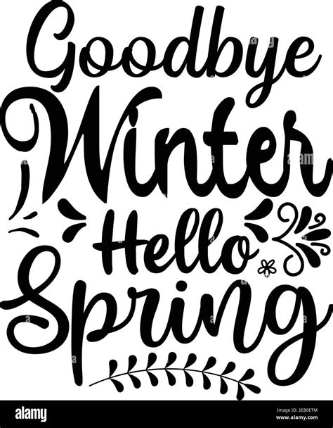 Goodbye Winter Hello Spring Vector Stock Vector Image And Art Alamy