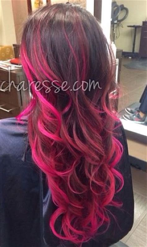 Hot Pink Ombre Hair And Makeup Pinterest