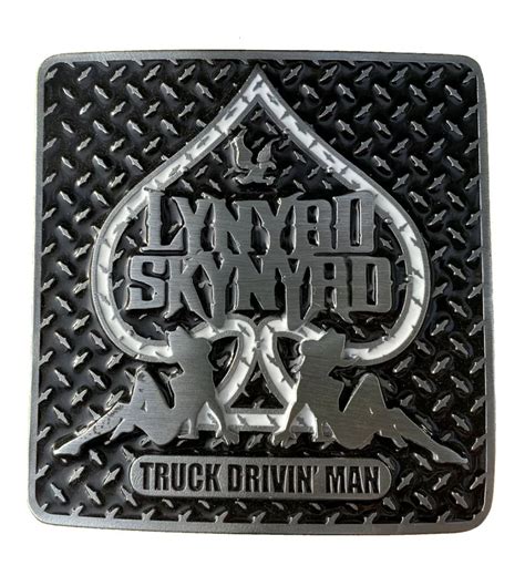 Belt Buckle Lynyrd Skynyrd Square Trucker Girl Official Hard Rock Band