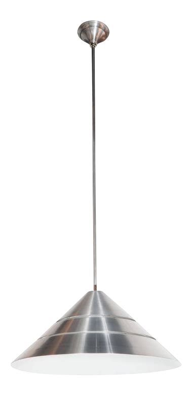 mid century brushed aluminum cone ceiling pendant by hans agne jakobsson chairish