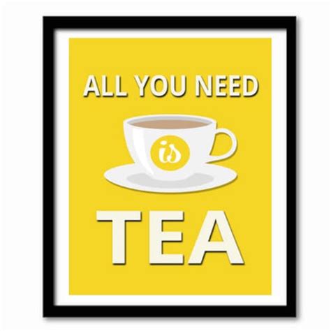 Tea Poster Kitchen Print Kitchen Decor Tea Print Kitchen Etsy