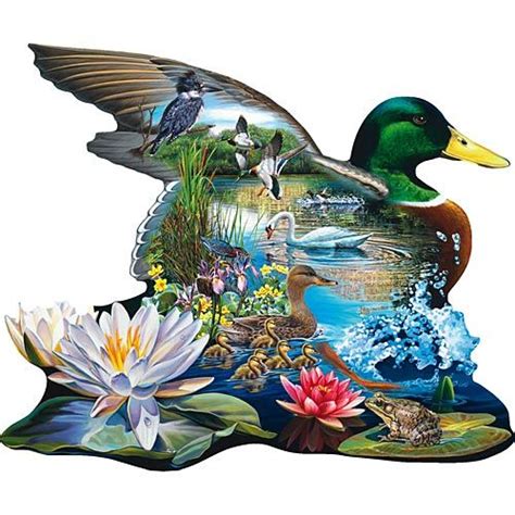 At jigsaw puzzles direct we've delivered over a million jigsaw puzzles, you can trust us with your important order. Mallard Pond 300 Large Piece Shaped Jigsaw Puzzle | Shaped ...