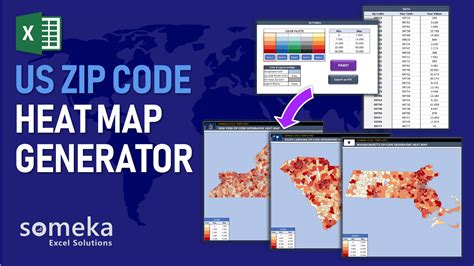 Us Zip Code Heat Map In Excel Us Zip Code Shapes Powerpoint