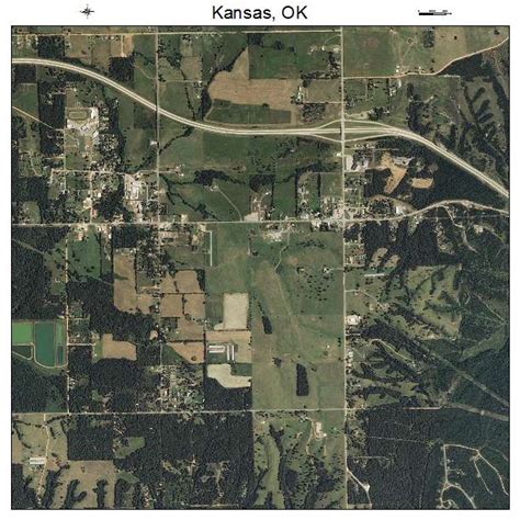 Aerial Photography Map Of Kansas Ok Oklahoma