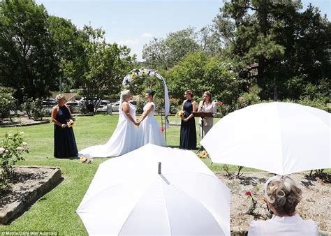 Australias First Legally Married Lesbian Couple Celebrate Daily Mail