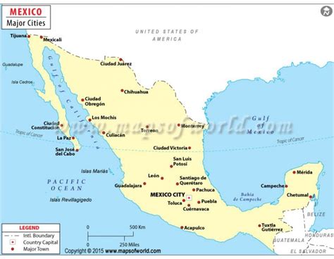 Buy Mexico Map With Cities