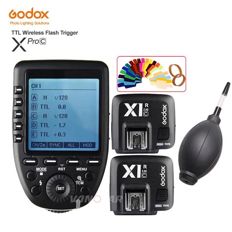 godox xpro c e ttl ii 2 4g x system wireless control remote trigger with 2x x1r c controller