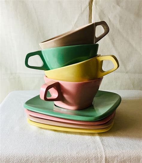RESERVED FOR ANDIMelmac Colorful Cups And Saucers Harmony Etsy Cup