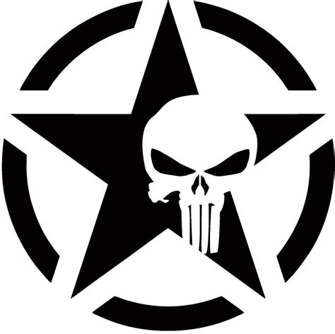 Adesivo De Vinil The Punisher Skull Decalque Punisher Star Qualquer