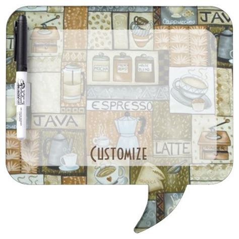 Coffee Collage Background Dry Eraser Board Zazzle