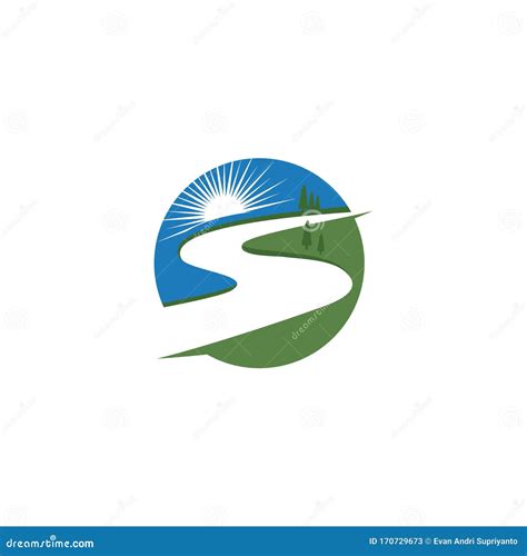 River Logo Template Vector Symbol Stock Vector Illustration Of Sign