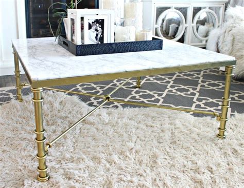 Fool everyone with this faux marble coffee table. DIY Faux Marble Coffee Table - a purdy little house ...