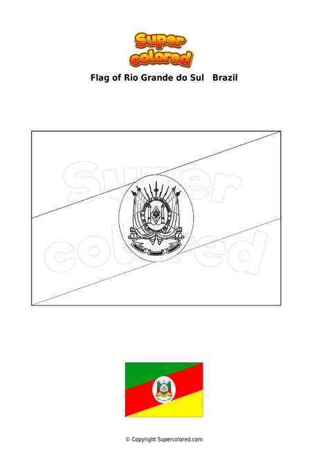 Bandeira Do Rio Grande Do Sul Para Colorir MODISEDU