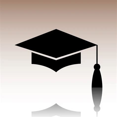 Mortar Board Or Graduation Cap Education Symbol Vector Golden Stock