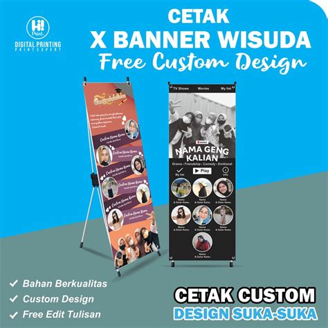 Jual Cetak X Banner Wisuda Kelulusan Custom Shopee Indonesia