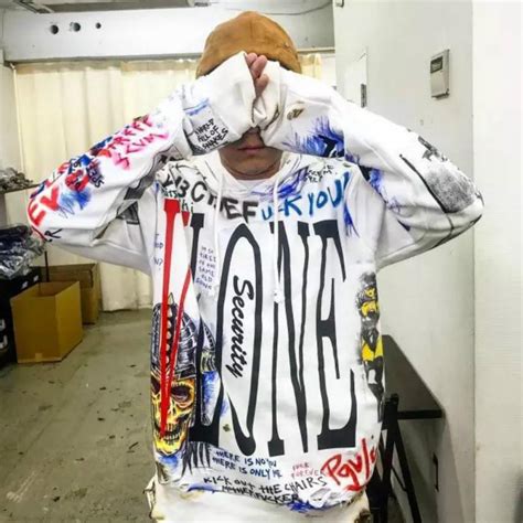 Vlone Graffiti Pullover Hoodie Vlone Offical Shop