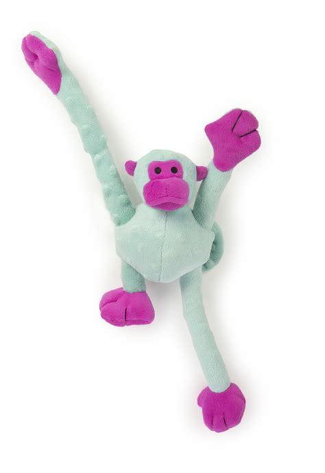 Godog Crazy Tugs Monkey Dog Toy With Chew Guard Technology Turquoise