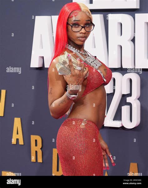 Los Angeles Usa 25th June 2023 Sexyy Red Arrives At The 2023 Bet Awards Held At The