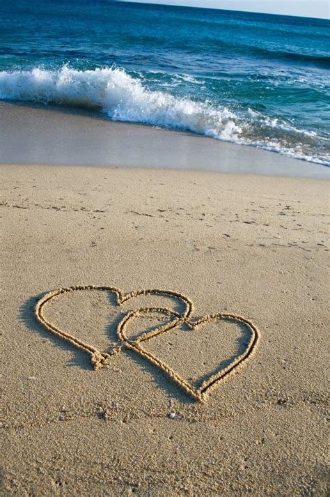 Two Hearts On The Beach Stock Image Image Of Color Outdoor 11244807