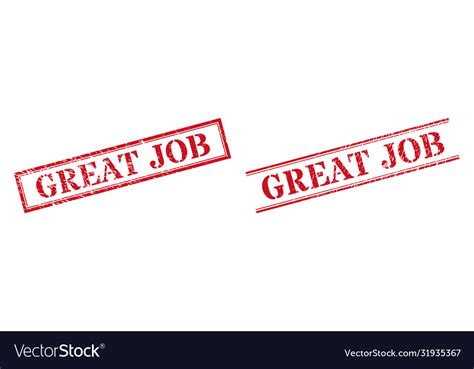 Great Job Grunge Rubber Stamp Watermarks Vector Image