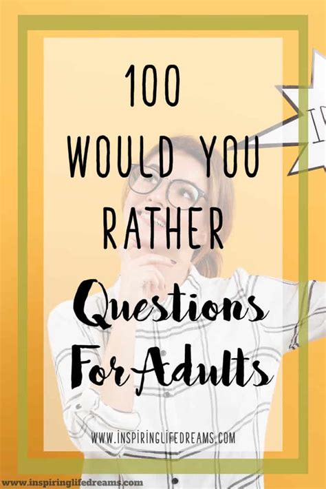 100 Would I Rather Questions For Adults Lets Have Some Fun